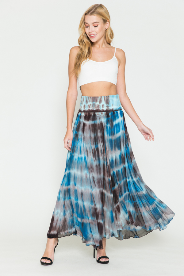 Ombray Skirt - Turq-Brown